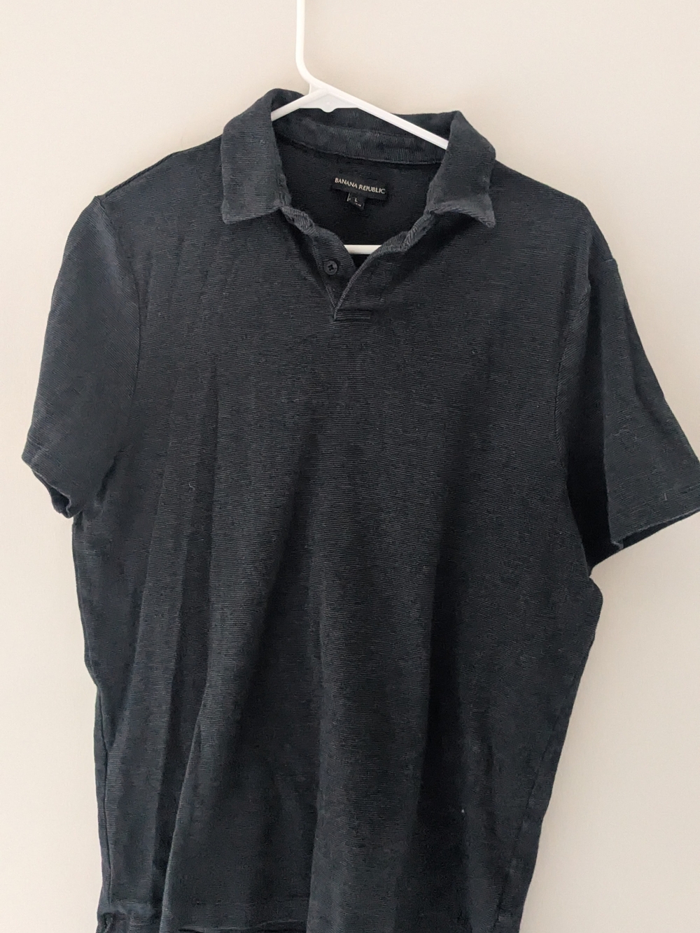 Banana Republic Men's Dark Charcoal Polo
